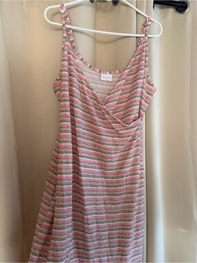Mamalicious Striped Knit Maternity Midi Dress | XL | Soft Stretch | EUC